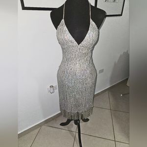 Scala silk embellished dress